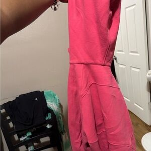 lululemon athletica Vibrant Pink scuba Jacket & leggings to match